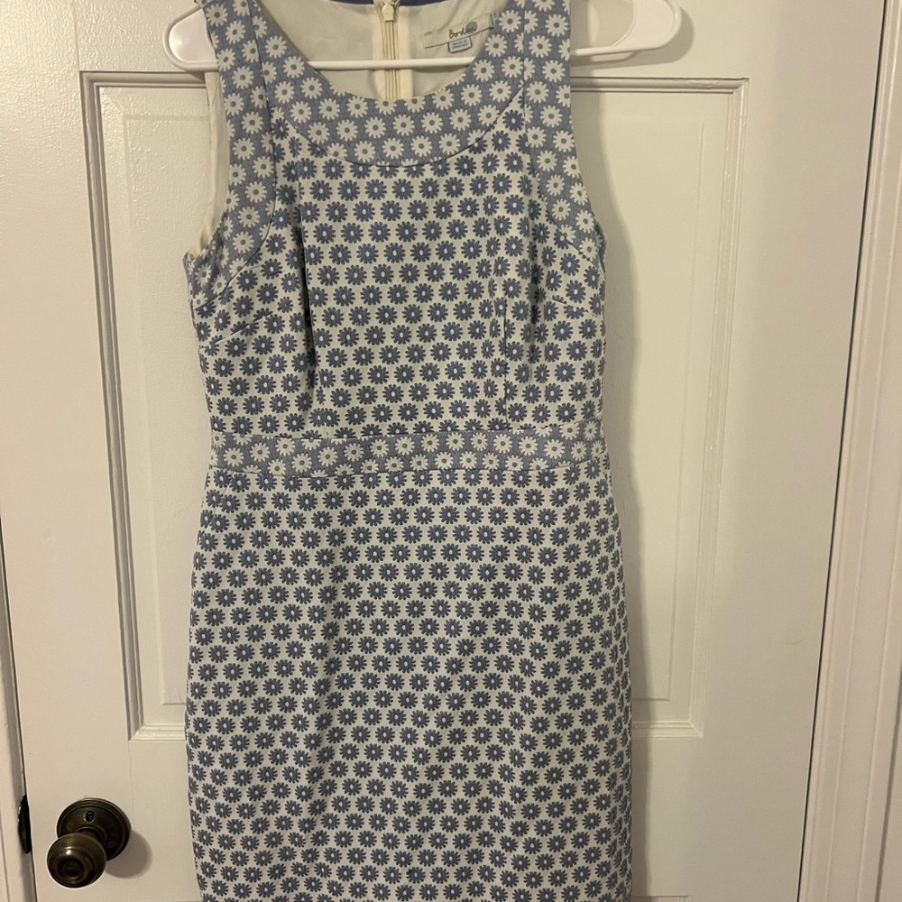 Boden Blue and White Floral Mini Dress